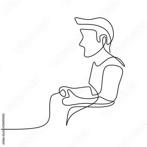 Continuous line drawing of ...