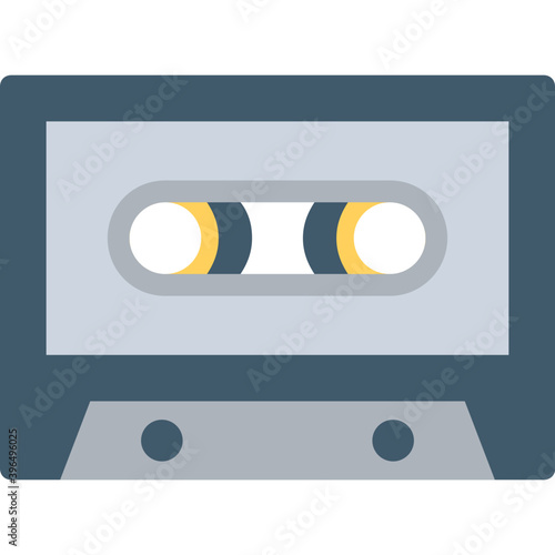 
Cassette Flat Vector Icon
