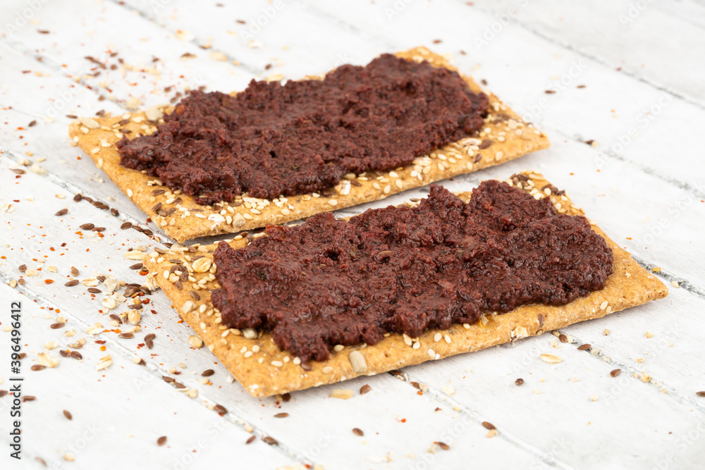 Sandwiches with olive paste Sandwiches with olive paste