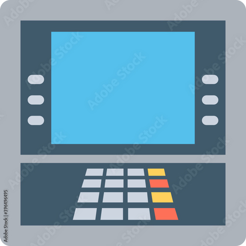 
Atm Machine Flat Vector Icon
