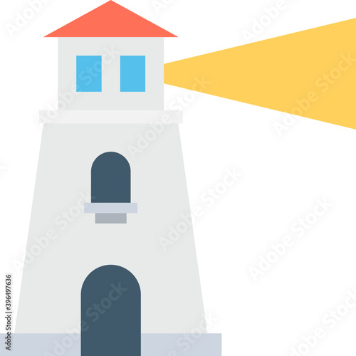 
Lighthouse Flat Vector Icon
