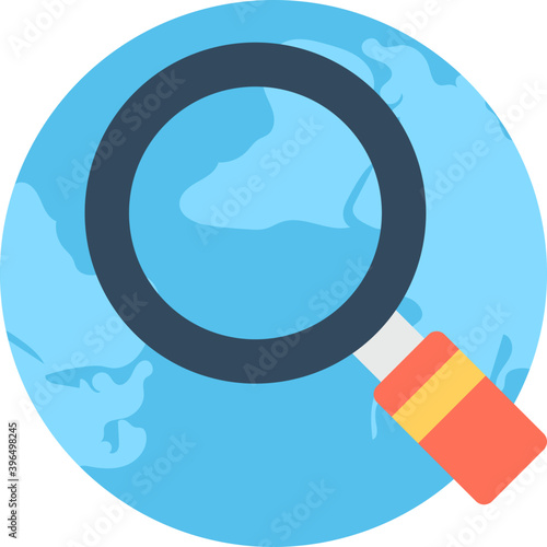 
Global Delivery Flat Vector Icon 
