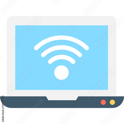 
Wifi Connection Flat Vector Icon
