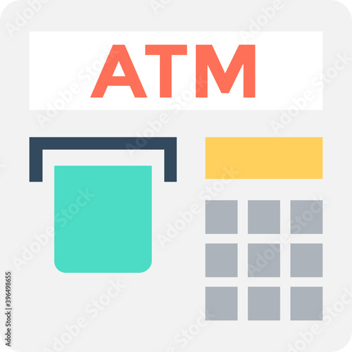 
Atm Flat Vector Icon
