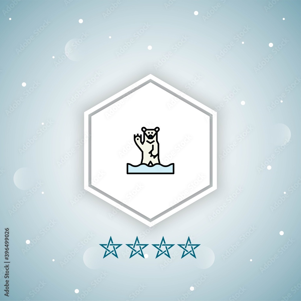 polar bear vector icon modern polar bear vector icon modern