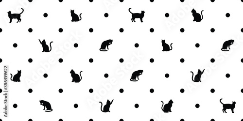 Cats silhouette seamless pattern. Vector illustration background for surface  t shirt design  print  poster  icon  web  graphic designs. 