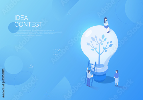 Education Contest Situation Illustration 04 : idea contest