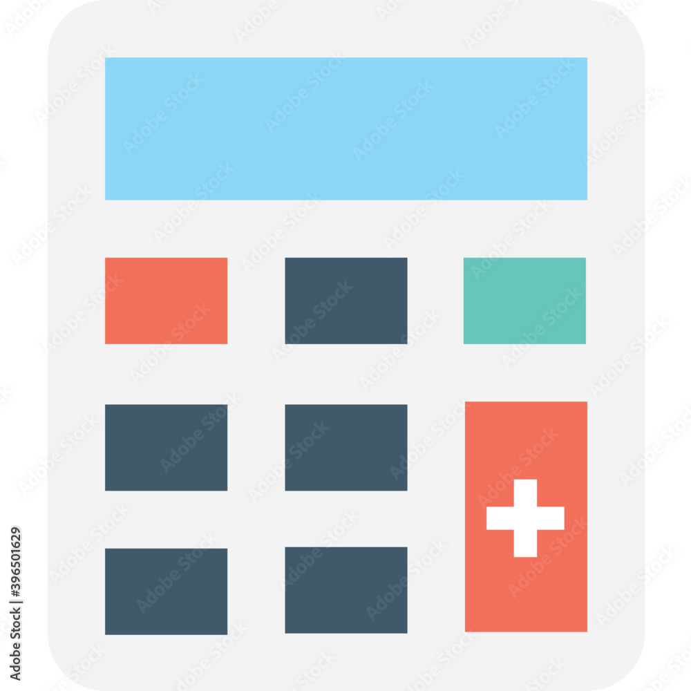 Fototapeta premium Calculator Flat Vector Icon 