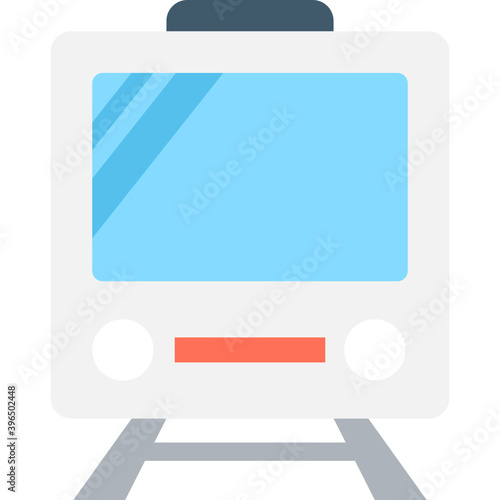 
Tram Flat Vector Icon 
