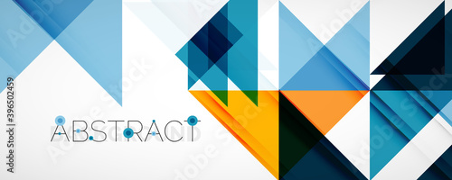 Set of vector triangle geometric backgrounds. Vector illustration for covers, banners, flyers and posters and other designs