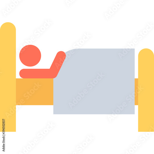 
Sleeping Flat Vector Icon 

