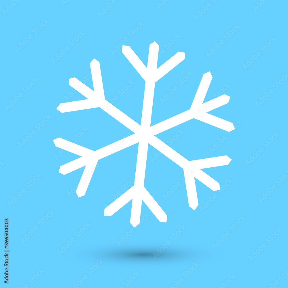 Snowflake icon, winter symbol, template flat graphic design, cold sign, Xmas time, isolated temperature button for app, vector illustration Snowflake icon, winter symbol, template flat graphic design, cold sign, Xmas time, isolated temperature button for app, vector illustration