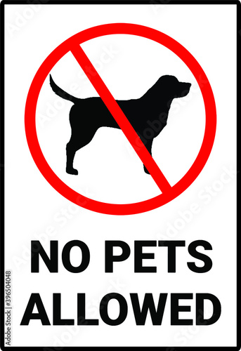 No pets allowed sign vector