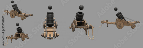 3D reconstruction of a medieval mortar  Perfect for museum exhibits, book illustrations, and even video games!  Just don't try to fire it at your neighbor's cat. 