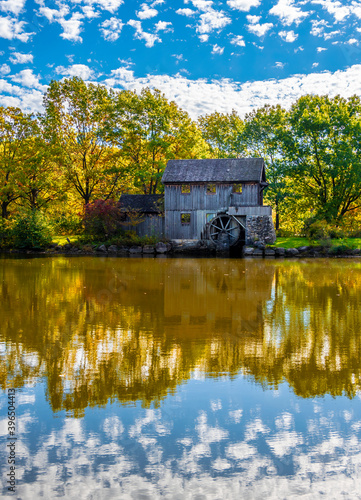 Old Watermill in Midway Village of Rockford Town, Illinois