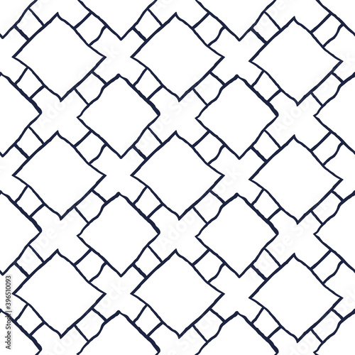 Vector abstract pattern with hand-drawn squares on a white background. Simple seamless illustration for wallpaper, wrapping paper, fabric design