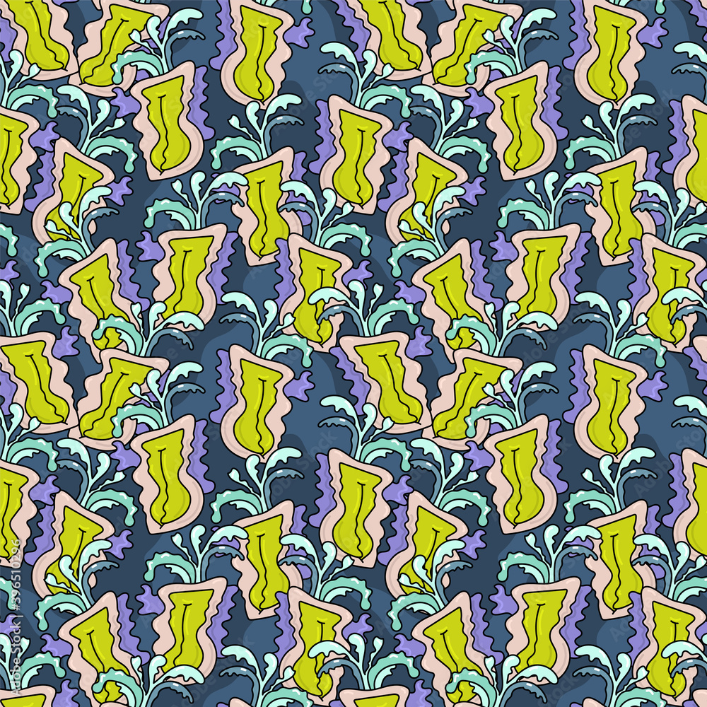 Seamless backdrop with grunge spots and abstract shapes Seamless backdrop with grunge spots and abstract shapes