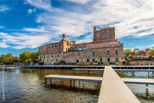 Rock River view in Rockford Town of Illinois photo