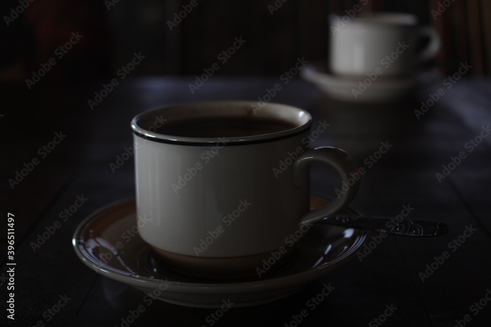 Cup of Luwak Coffee on table in Temanggung, Indonesia Cup of Luwak Coffee on table in Temanggung, Indonesia