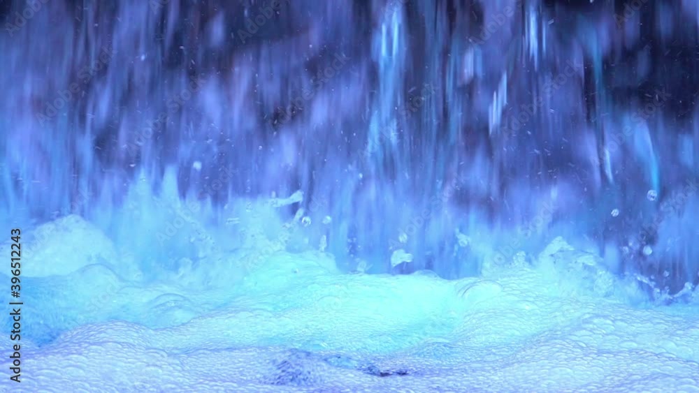 Waterfall Plunges Into River 240fps Slow Motion x8 Loop Blue 4 High Speed Camera