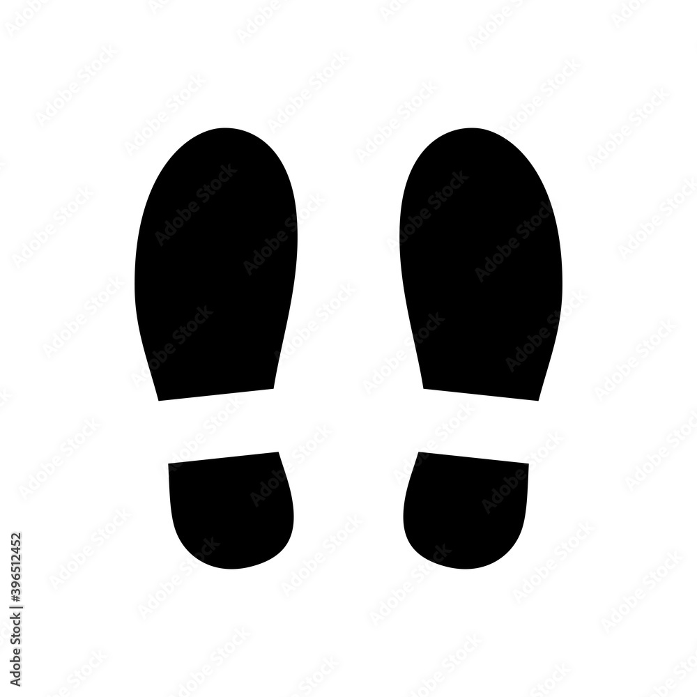 Shoe sole print. Footprint icon. Vector illustration Shoe sole print. Footprint icon. Vector illustration