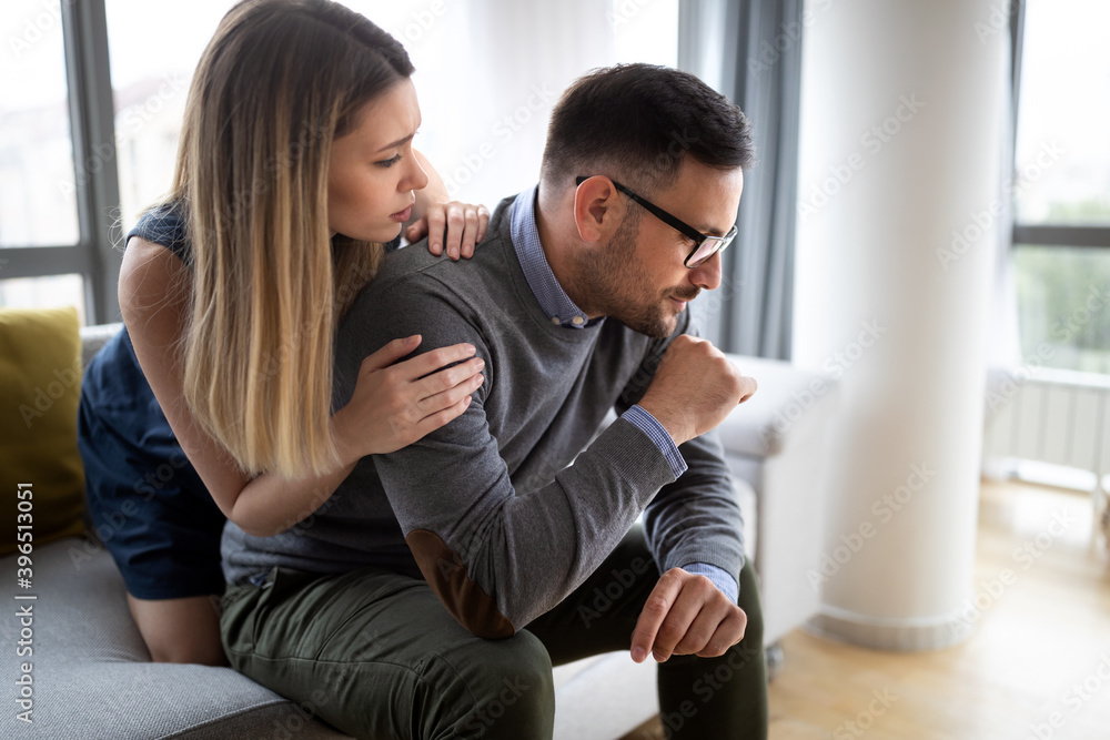 Stressed couple arguing and having marriage problems Stressed couple arguing and having marriage problems