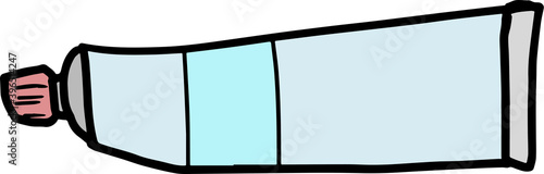 かわいい手書きのぬり薬のイラスト