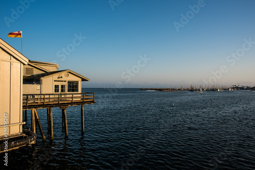 Pier on sunset, Santa Barbara, California, USA