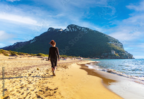 Fototapeta Naklejka Na Ścianę i Meble -  Mount Circeo (Latina, Italy) - The famous mountain on the Tirreno sea, in the province of Latina, very popular with hikers for its beautiful landscapes.
