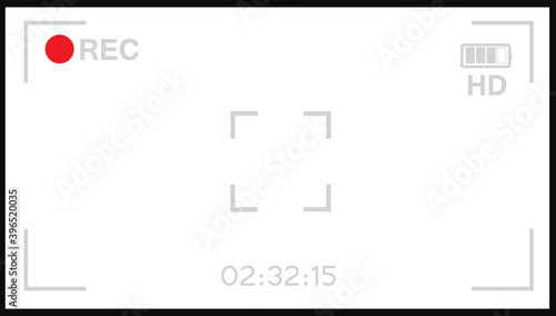 Video recording frame. vector illustration
