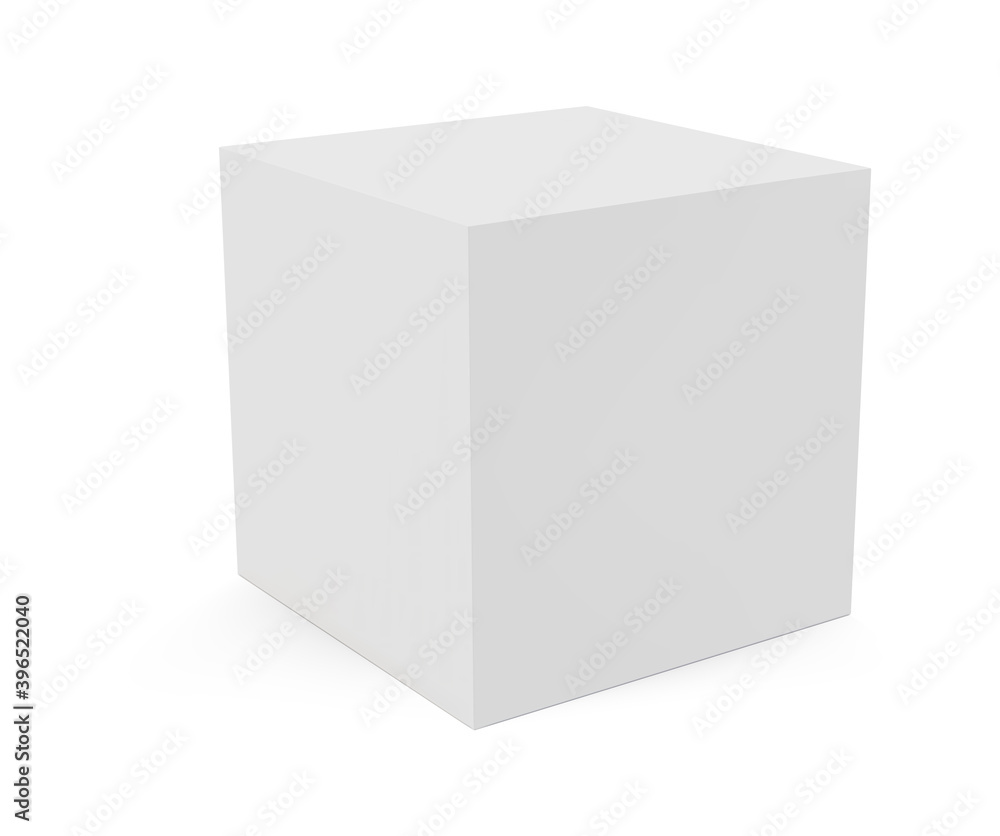 Vector 3D cube block isolated on white background Vector 3D cube block isolated on white background