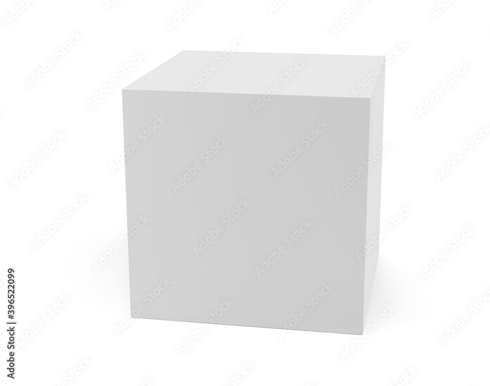 Realistic square hexagon figure isolated on white background Realistic square hexagon figure isolated on white background