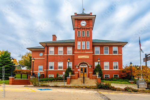 Dundee Town street view in Illinois State of USA