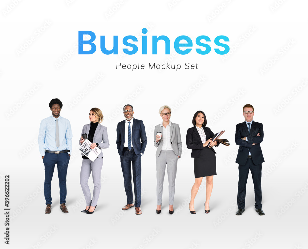 Diverse business people characters set Diverse business people characters set