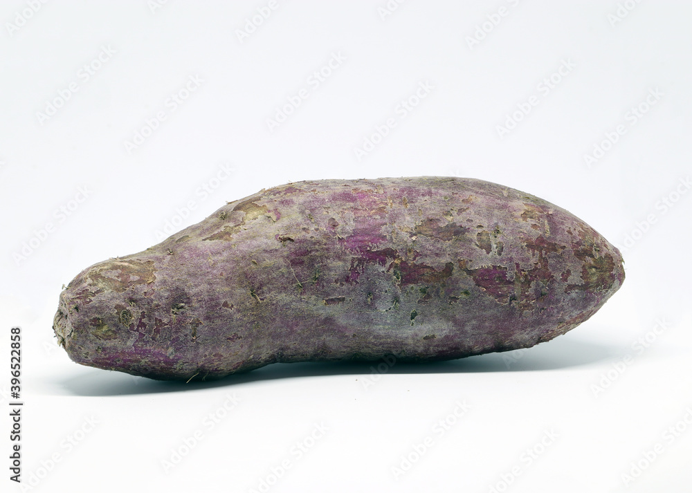 Purple Potatoes on white background Purple Potatoes on white background