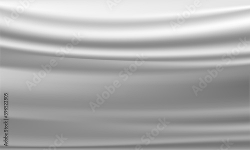 Silver cloth textile wrinkles for background. Abstract blurred background. Creative composition. Eps 10