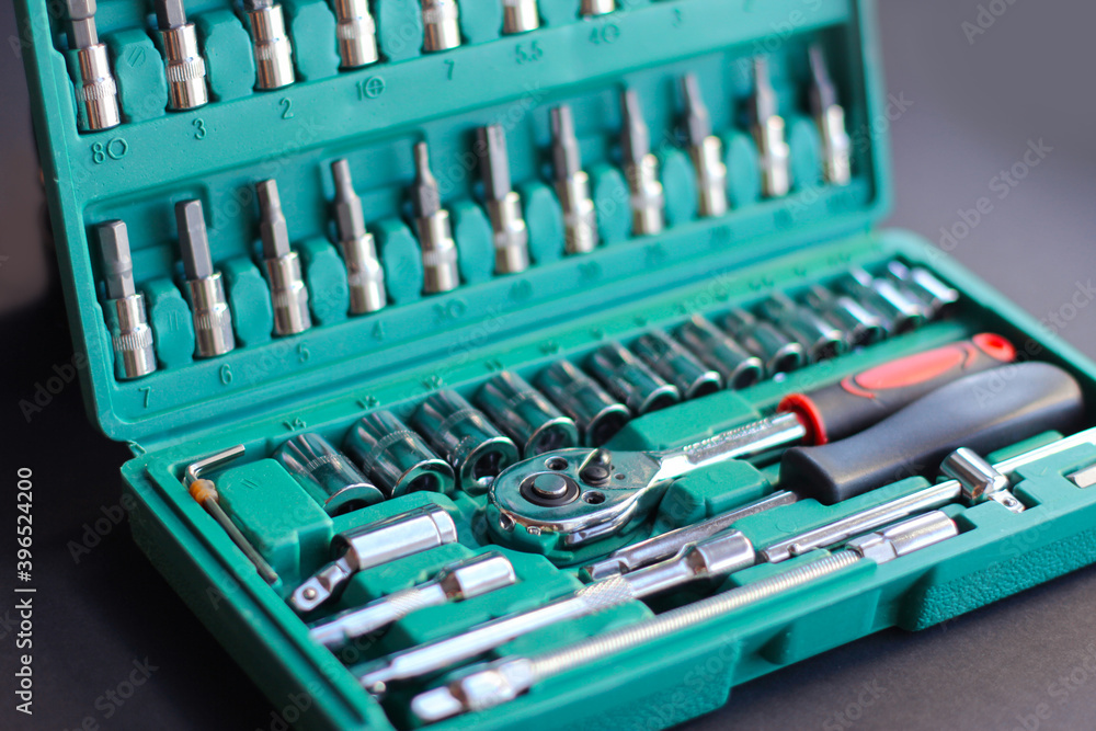 set of metal old screwdriver tools and nozzles for a repair and installation set of metal old screwdriver tools and nozzles for a repair and installation