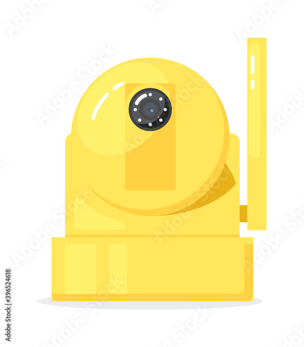 Intercom cctv web camera item isolated on white background