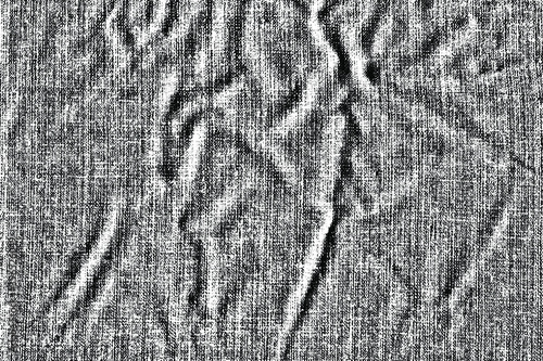Grunge texture of coarse linen creased natural fabric. Abstract monochrome background of burlap. Vector illustration. Overlay template.