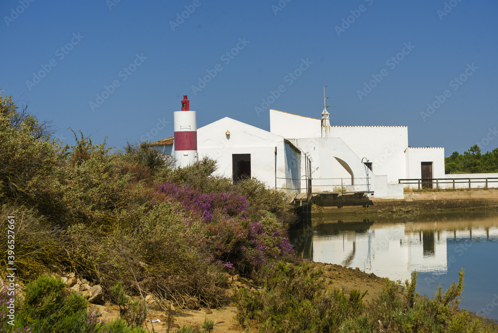 Park Ria Formosa, tide mill in Olhao, Algarve, Portugal