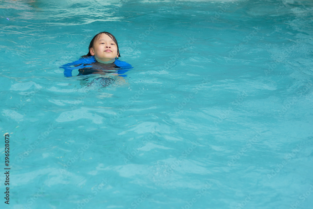boy child float on water