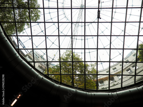 View through gasometer, Vienna, Austria