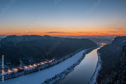 sunset over the river © Robert