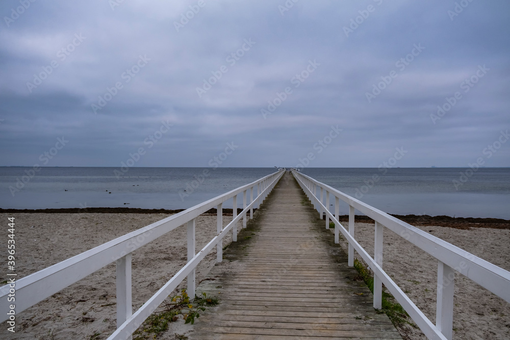 wooden pier on the sea 