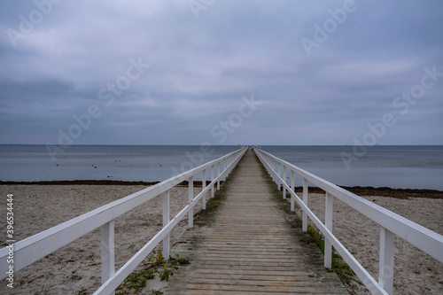 wooden pier on the sea  © babaroga