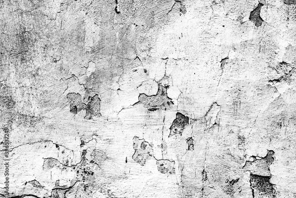 Obraz premium Texture of a concrete wall with cracks and scratches which can be used as a background