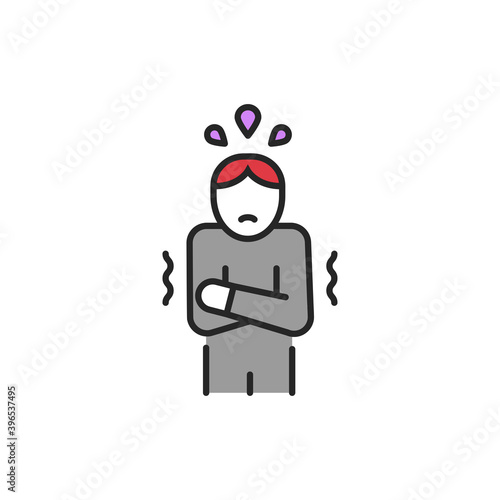 Excitement line color icon. Sign for web page, mobile app