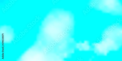 Light Blue, Green vector backdrop with cumulus.