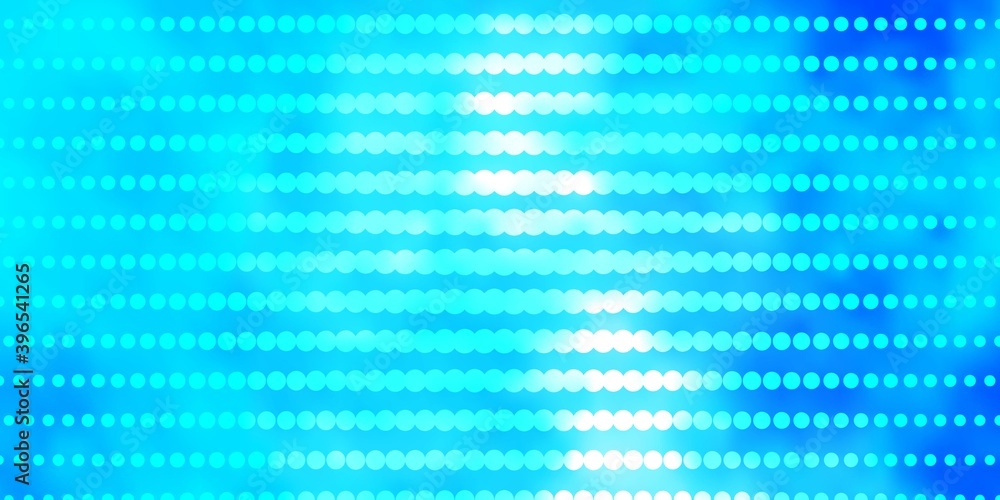 Naklejka premium Light BLUE vector backdrop with circles.