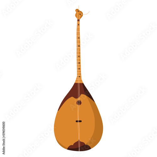 Flat dombra on white background.
